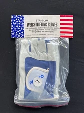 Vintage NOS Ivanko Sta-Slim Weight Lifting Gloves Sz L
