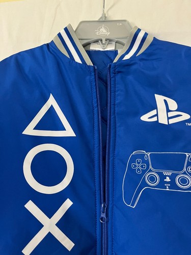 PlayStation Blue Bomber Jacket Kids DualSense Controller Logo Game Many sizes - Picture 2 of 5
