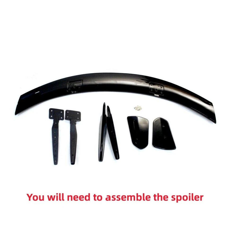 Universal SUV Wagon Hatchback Knight Style Black Rear Tailgate Roof Spoiler Wing Foto 3 de 4