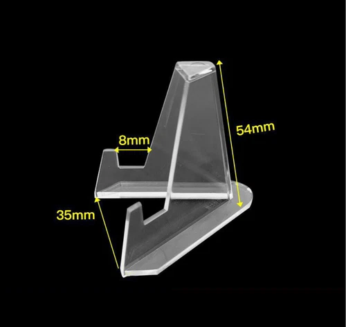 10-50pcs Clear Acrylic Trading Card Stands for Coins Sports Cards Display Holder - Picture 5 of 21