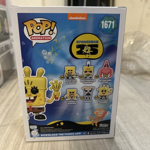 Funko Pop! Glove World Bob Esponja #1671 Vinilo - Bob Esponja Pantalones Cuadrados - NUEVO - Imagen 2 de 2