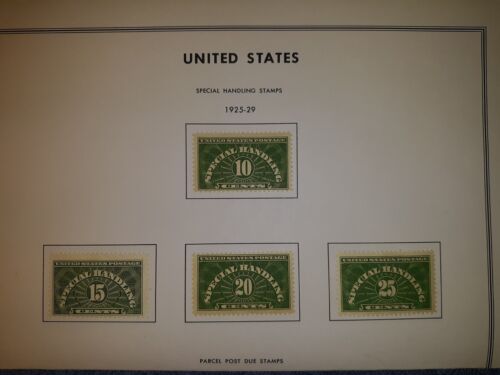 Four Mint Special Handling Stamps 1925- 1929 Hinged.