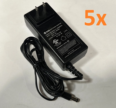 Lot of 5 - Hoioto 12V 3.0A  AC Power Supply Adapter Charger ADS-40FSI-12