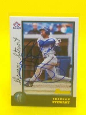 Shannon Stewart 1998 Bowman #179 Toronto Blue Jays (PERSONAL AUTOGRAPH