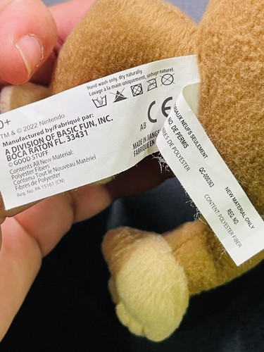 Donkey Kong Plush Toy With Red Tie DK Logo 2022 Nintendo Basic Fun 8" Stuffed An - Picture 6 of 7