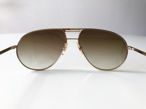Vintage Argenta 448 Oro Marrone Occhiali da Sole 80s Uomo XL No Jaguar N. - Foto 6 di 10