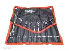 SUNEX TOOLS: FLARE NUT WRENCHES– mm & sae – 9-pc wrench set – automotive tools