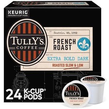 Tully's Coffee French Roast   Single-Serve Keurig K-Cup Pods 24 Count, Pack of