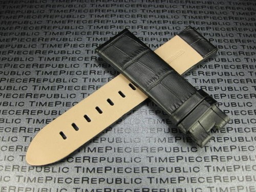 22 mm Lederarmband schwarz Uhrenarmband mit Original-Zubehör-Hersteller Montblanc Schließe ohne Naht - Bild 6 von 7