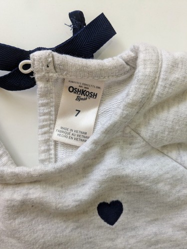 (2) Oshkosh B'gosh Girls Long Sleeve Pullover Tunics Ruffled Sweatshirts Size 7 - Picture 8 of 12