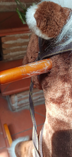 CAVALLO A DONDOLO LEGNO PELUCHE HOMCON ROCKING HORSE TOY -PER BAMBINI - Foto 6 di 9