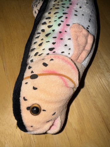 Peluche de pez trucha arco iris Cabin Critters 2002 vintage de 10" - Imagen 5 de 9