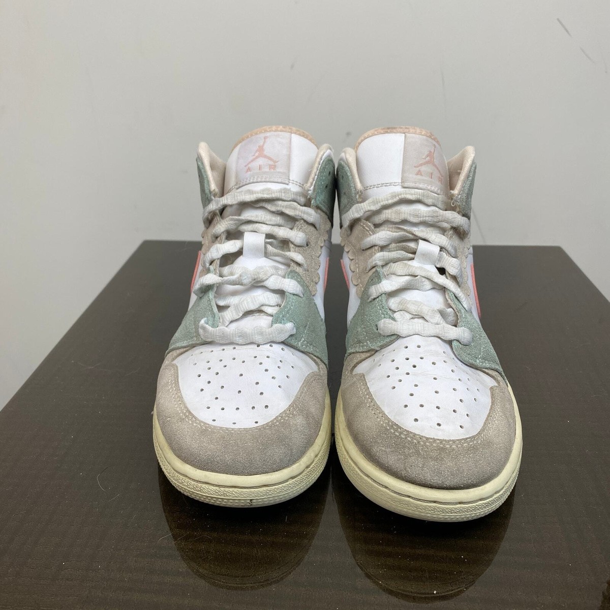 Nike Jordan 1 Mid SE Pink Oxford Sneakers Shoes Youth 6.5Y