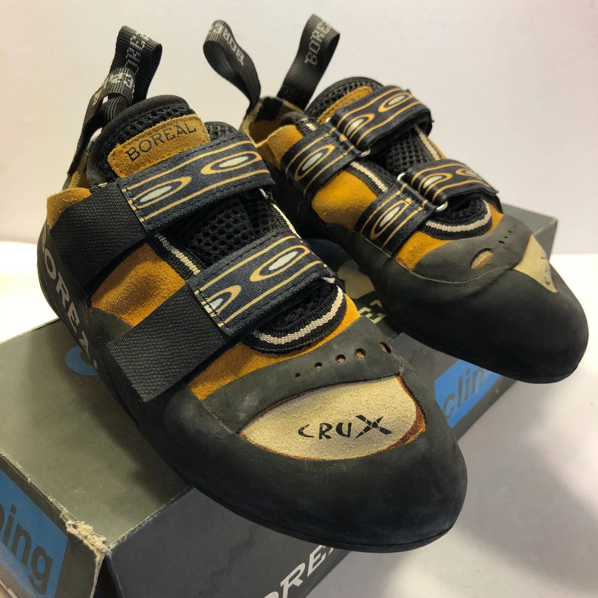Boreal Crux Strap Men s Climbing Shoes US Size 7.5 Orange Black