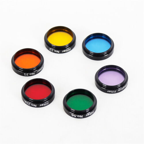 Kit de filtro de luna y resplandor de lente óptica de 1,25"" 6 piezas con caja de aluminio para telescopio - Imagen 5 de 7
