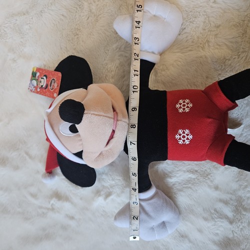 Disney Mickey Mouse 15" Santa Claus Red Hat Christmas Plush Just Play Plush Toy - Picture 11 of 11