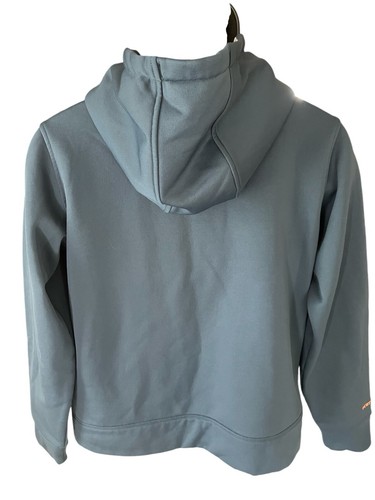 Under Armour Hooded Sweatshirt Men's Large Storm1 Blue Gray Logo Pockets LS - Picture 2 of 10