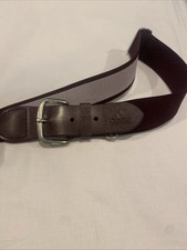 Adidas Maroon Stretch Athletic Belt w/ Silver Buckle Youth 19 32 Adjustable