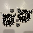 Pig Wheels Pig Head Logo Skateboard Decal Bumper Sticker Set Of 4 — photo 2