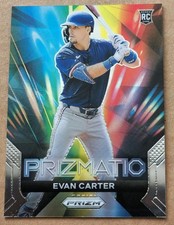 2024 Panini Prizm Prizmatic #16 Evan Carter RC Rookie Texas Rangers 