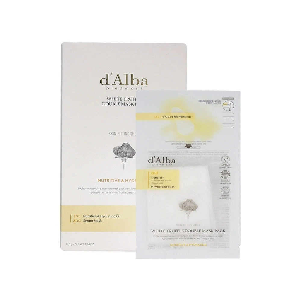 D'ALBA White Truffle Double Mask Pack (Nutritive) 32.5g x 4ea - 사진 2/3