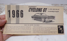 1966 Comet Cyclone Gt Hardtop Model Kit Car Instructions Form 6356-6