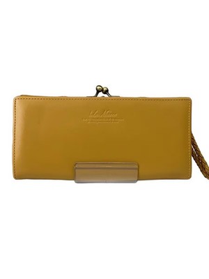 La maree Long Wallet Leather YLW Plain Women's