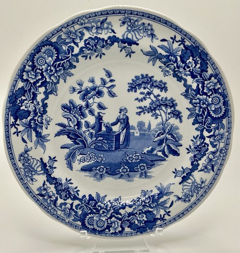 The Spode Blue Room Collection Mädchen am Brunnen dekorativer 8" Teller nicht mehr produziert