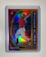 Austin Wells 2020 PRIZM Draft POWER SURGE PDP176 Neon Orange #’d 28/50 Yankees