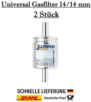 2x Jurmann Universal LPG CNG Autogas Filter - Ersatz Gasfilter FL01S 14 / 14 mm