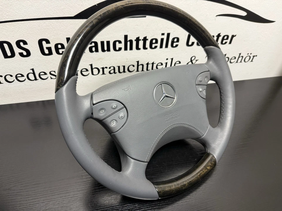 Orig. Mercedes CLK W208 W210 Mopf Lederlenkrad Holz Lenkrad A2104601303 - Bild 3 von 4