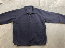 Lands End Windbreaker Kangaroo Pocket Barely Visible Microsoft Logo L 42-44