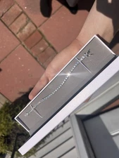 Silver Tennis Bracelet, Passes Diamond Tester 💎, 4mm Stones, 7” Long