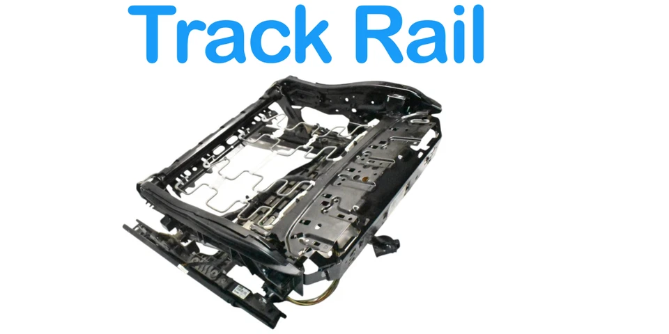 11-16 BMW 528I 535I xDrive F10 asiento delantero derecho marco de riel inferior negro OEM Foto 3 de 4