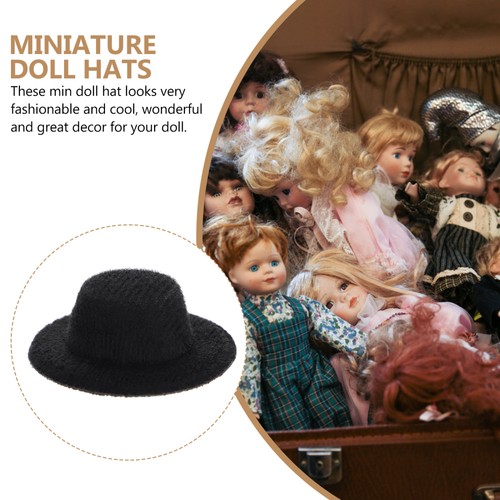 2 pezzi mini cappello jazz bambino bambino accessorio miniatura accessori bambola artigianale - Foto 8 di 12