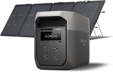 Portable Power Station DELTA 3 MAX with 220W Solar Panel, 3400W X-Boost Output,