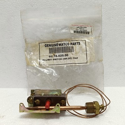 HATCO Hi Limit Switch Thermostat 02.16.025.00 220F Manual Reset 120-277V PART