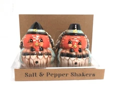 Johanna Parker Autumn Fall Turkey Salt & Pepper Shaker Set