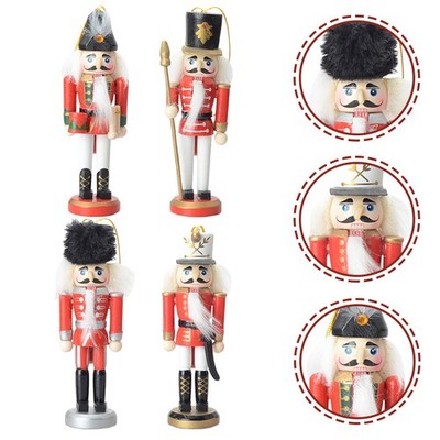 4 Pcs Nussknacker-figur Soldat -Dekorationen Nussknacker-Soldat-Ornament
