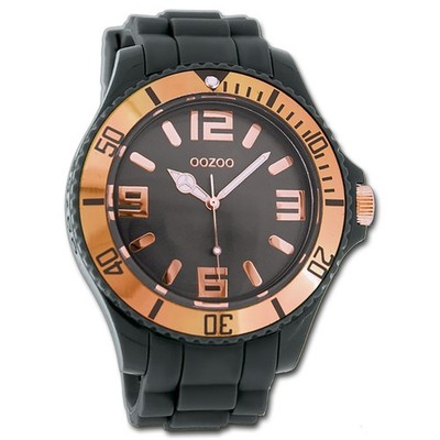 Oozoo Unisex Armbanduhr Vintage Series Analog Silikon grau UOC4284A