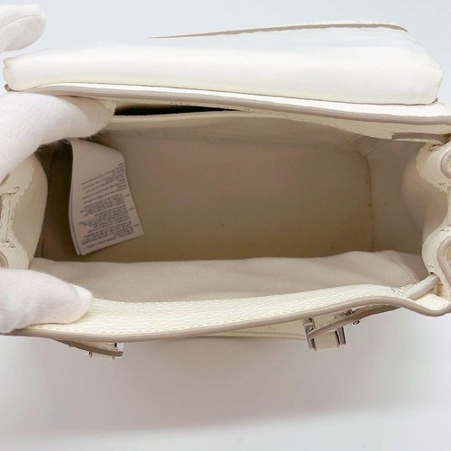 Maison Margiela shoulder bag 5ac chain 2way White Leather 7.9in×5.5in from Japan - Picture 7 of 20