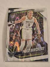 Paige Bueckers 2025 Panini WNBA Prizm Basketball White Seismic Dallas Wings