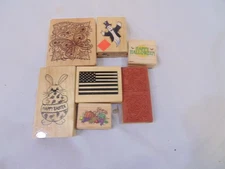 Lot of Rubber Stamps Stampin Up On Wood Mixed Theme & Brand SEE PHOTOS