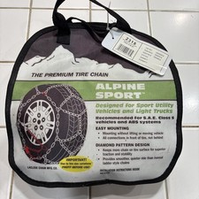 Alpine Sport Premium Tire Chains 2318 Snow Ice Winter Diamond Pattern New Alpine Sport Premium Tire Chains 2318 Snow Ice Winter Diamond Pattern New