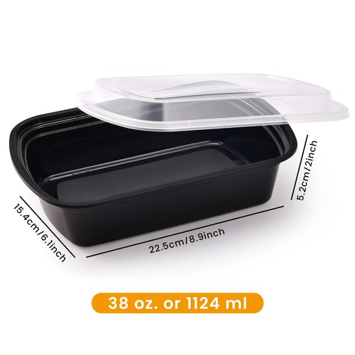 38oz Meal Prep Containers, Extra Large &Thick Food Storage Containers with Li... - Picture 2 of 7