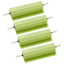 Murtenze 4 Pack 100W 8 Ohm Resistor Wirewound Resistors, Aluminum Case Chassi...