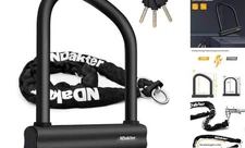 Bike Locks Heavy Duty Anti Theft 18mm Thick, Motorcycle U Lock with 4FT Black
