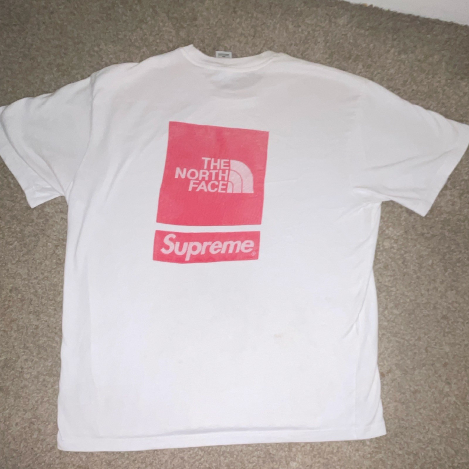 The North Face Supreme Men's White Cotton Jersey Logo Crew Neck T-Shirt Size M thumbnail 4