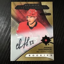 2018-19 Ultimate Collection ANDREI SVECHNIKOV Showcase Ssp Gold RC Rookie Auto