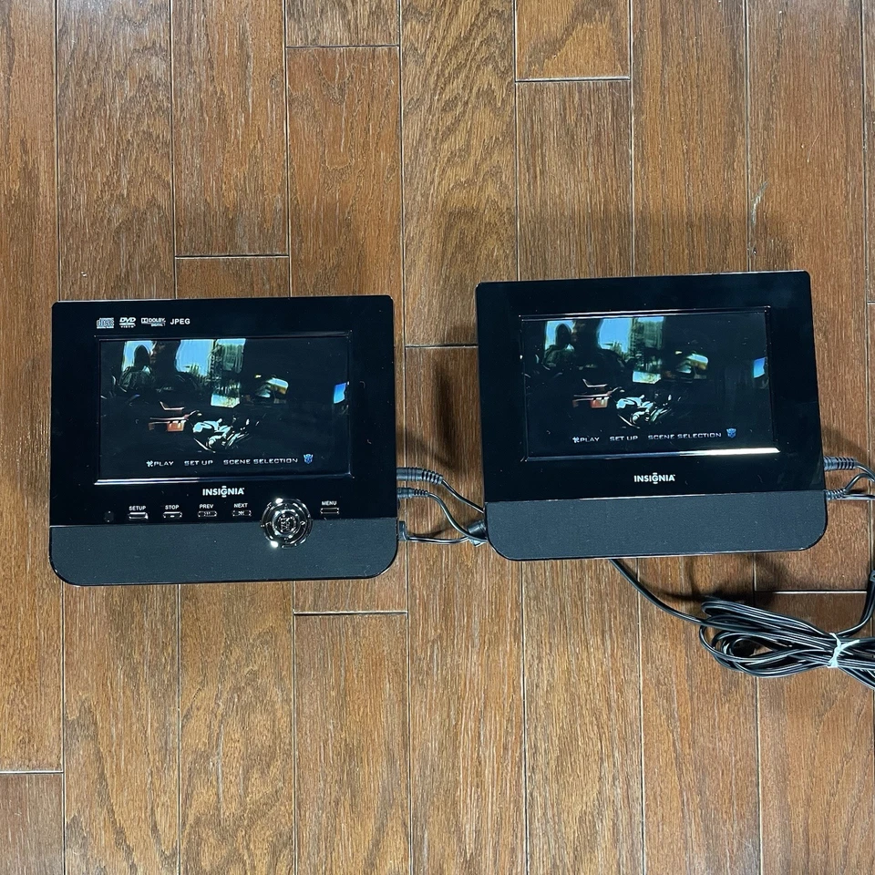 Insignia Dual-Screen 7” Portable DVD Player w/ 2 Headphones, Accessories & Case - Image 4 of 4